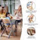 Stolička jedálenská Enock Grey wooden, Premium Stolička jedálenská Enock Grey wooden, Premium Kinderkraft KKKENOCGRY0000
