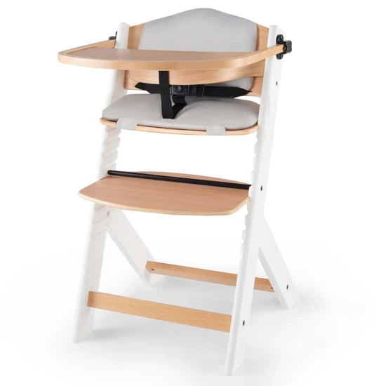 Stolička jedálenská Enock s polstrovaním White wooden, Premium Kinderkraft KHENOC0PWHT0000