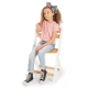 Stolička jedálenská Enock s polstrovaním White wooden, Premium Kinderkraft KHENOC0PWHT0000