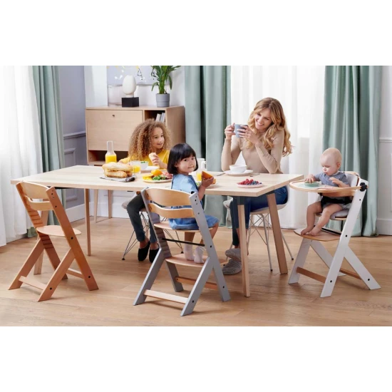 Stolička jedálenská Enock s polstrovaním White wooden, Premium Kinderkraft KHENOC0PWHT0000