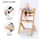 Stolička jedálenská Enock White wooden, Premium Kinderkraft KKKENOCWHT0000