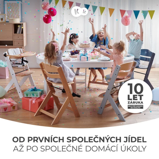 Stolička jedálenská Enock White Kinderkraft KKKENOCWHTF000
