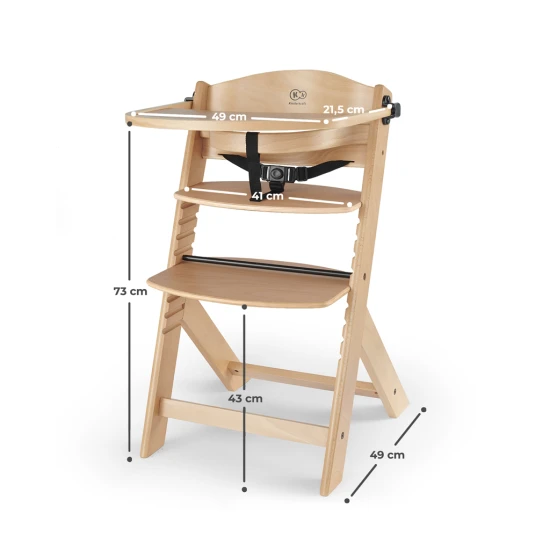 Stolička jedálenská Enock Wooden Kinderkraft KKKENOCNAT0000