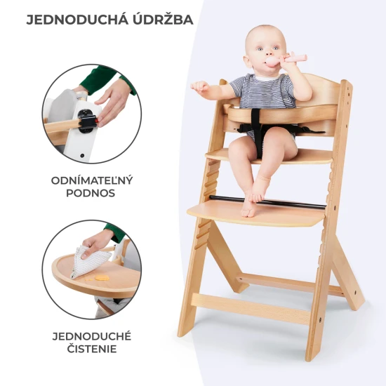 Stolička jedálenská Enock Wooden Kinderkraft KKKENOCNAT0000
