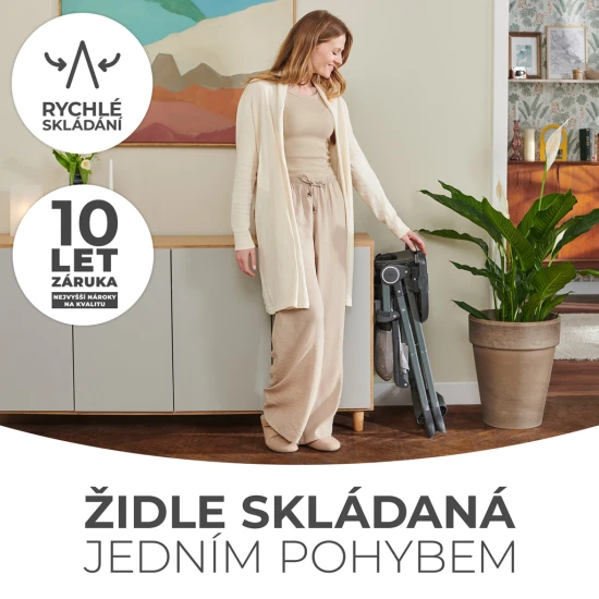 Stolička jedálenská Foldee Grey Kinderkraft KHFOLD00GRY0000