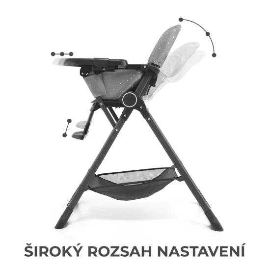 Stolička jedálenská Foldee Grey Kinderkraft KHFOLD00GRY0000