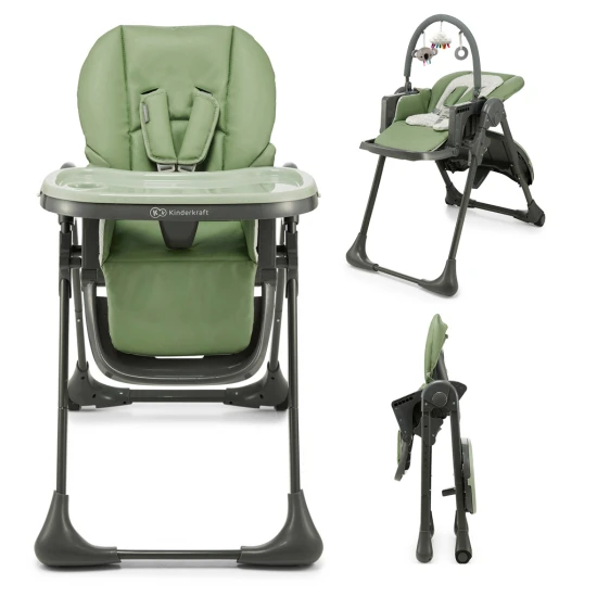 Stolička jedálenská Tummie green Kinderkraft KHTUMM00GRE0000