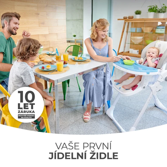 Stolička jedálenská Yummy Grey Kinderkraft KKKYUMMGRY0000