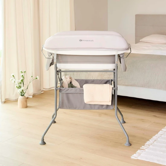 Stolík prebaľovací s vaničkou Bubbly Grey Kinderkraft KABUBB00GRY0000
