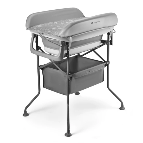 Stolík prebaľovací s vaničkou Bubbly Grey Kinderkraft KABUBB00GRY0000