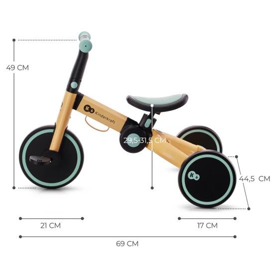 Trojkolka 4Trike Sunflower Blue Kinderkraft KR4TRI22BLU0000
