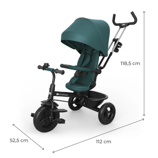 Trojkolka Aston 2 Plus Green, 9m+ Kinderkraft KRASTO02GREPL00