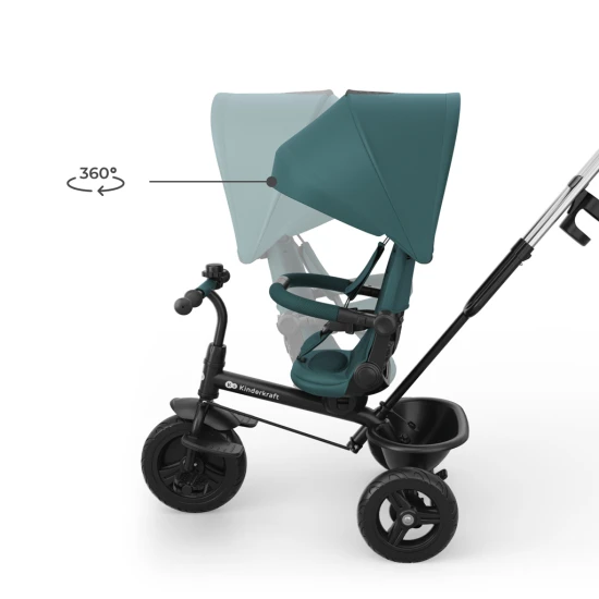 Trojkolka Aston 2 Plus Green, 9m+ Kinderkraft KRASTO02GREPL00