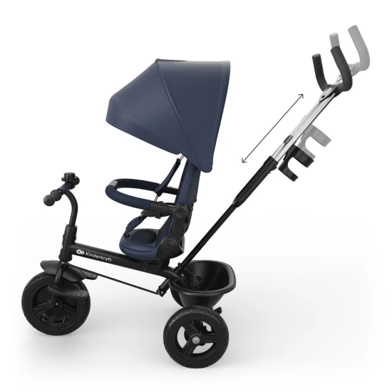 Trojkolka Aston 2 Plus Navy, 9m+ Kinderkraft KRASTO02NAVPL00
