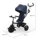 Trojkolka Aston 2 Plus Navy, 9m+ Kinderkraft KRASTO02NAVPL00