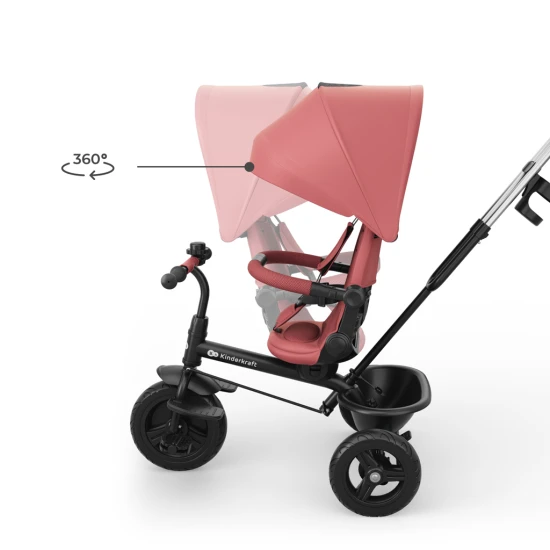 Trojkolka Aston 2 Plus Pink, 9m+ Kinderkraft KRASTO02PNKPL00