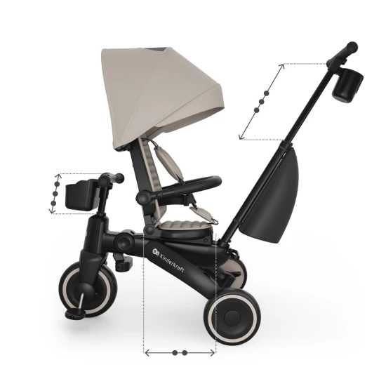 Trojkolka Jazz 3 Beige, 9m+ Kinderkraft KRJAZZ03BEG0000