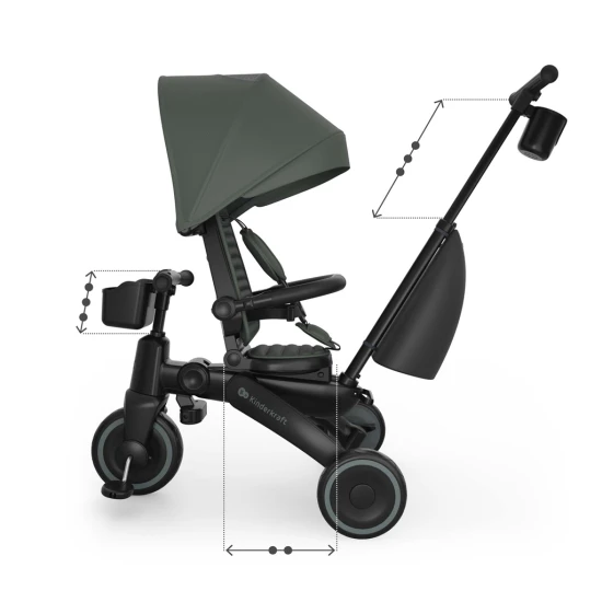 Trojkolka Jazz 3 Green, 9m+ Kinderkraft KRJAZZ03GRE0000