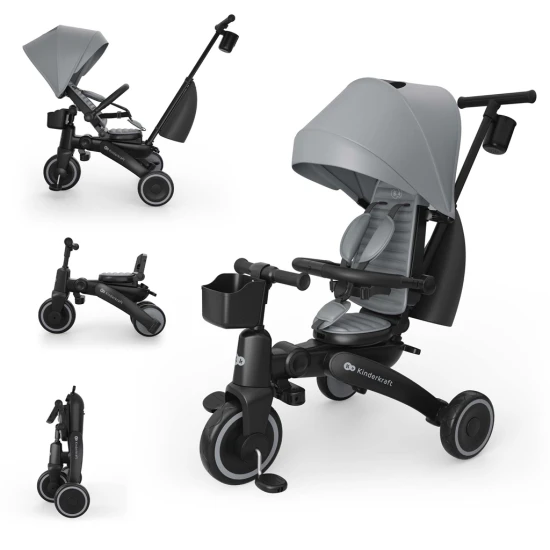 Trojkolka Jazz 3 Grey, 9m+ Kinderkraft KRJAZZ03GRY0000