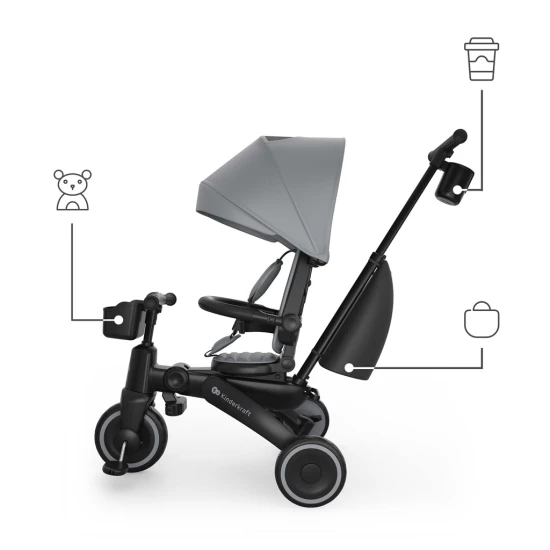 Trojkolka Jazz 3 Grey, 9m+ Kinderkraft KRJAZZ03GRY0000