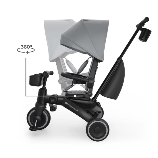 Trojkolka Jazz 3 Grey, 9m+ Kinderkraft KRJAZZ03GRY0000
