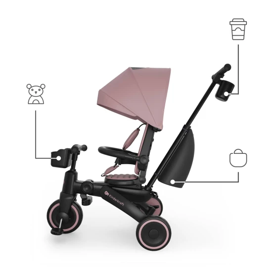 Trojkolka Jazz 3 Pink, 9m+ Kinderkraft KRJAZZ03PNK0000