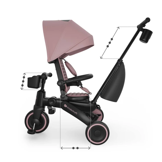 Trojkolka Jazz 3 Pink, 9m+ Kinderkraft KRJAZZ03PNK0000