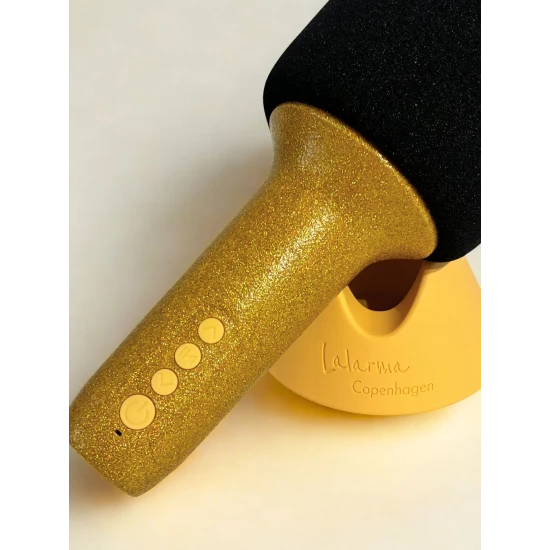 Zlatý mikrofón Glitter Grove Gold – Bluetooth mikrofón s trblietkami, hlasovými efektmi a zábavou pre deti.