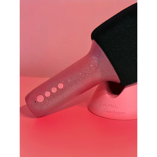 Ružový mikrofón Glitter Grove Rose – Bluetooth mikrofón s trblietkami, hlasovými efektmi a zábavou pre deti.