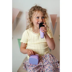 Bluetooth Karaoke set mikrofón a reproduktor Fialový