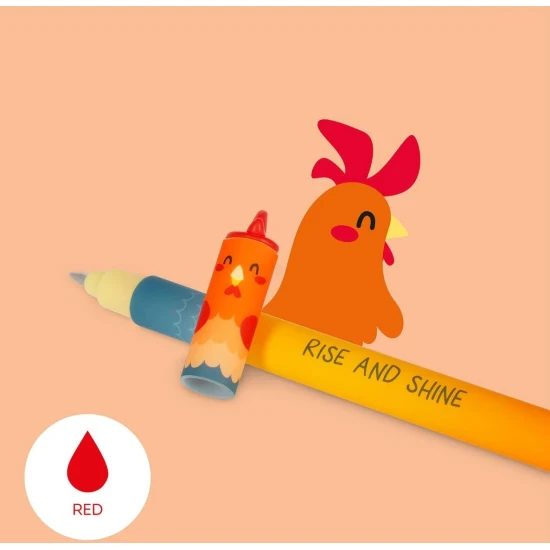 Set 4 gumovateľných gélových pier – Farm Sweet Farm, gumovateľné farebné gélové perá s farmárskymi motívmi.