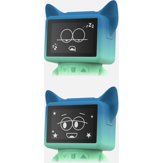 MOB Tancujúci budík Dancing Clock – modrý, hudobný a tancujúci budík pre deti s LED displejom