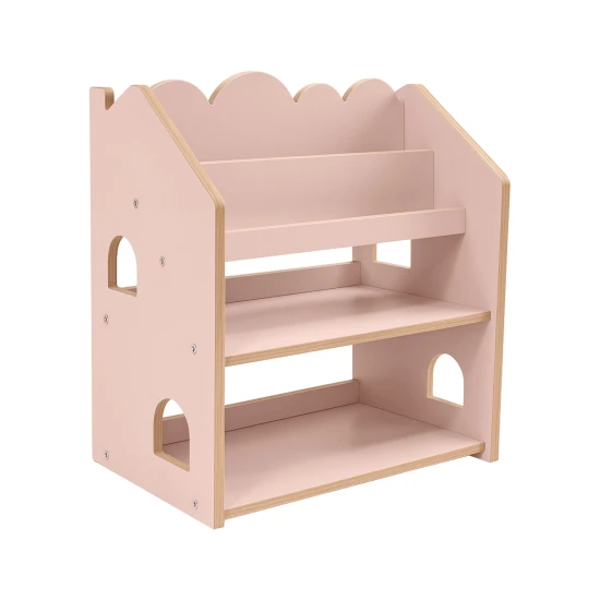 Montessori knižnica v tvare domčeka z MDF – MeowBaby MWORK048