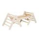 Drevený Montessori set 3v1 – rebrík, šmykľavka a lezecká stena – MeowBaby ZZWDA001