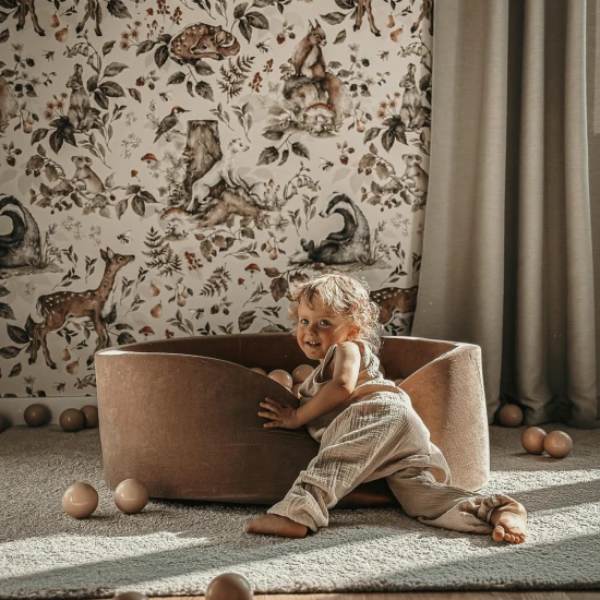 Okrúhly suchý bazén s loptičkami 90 cm Velvet – MeowBaby