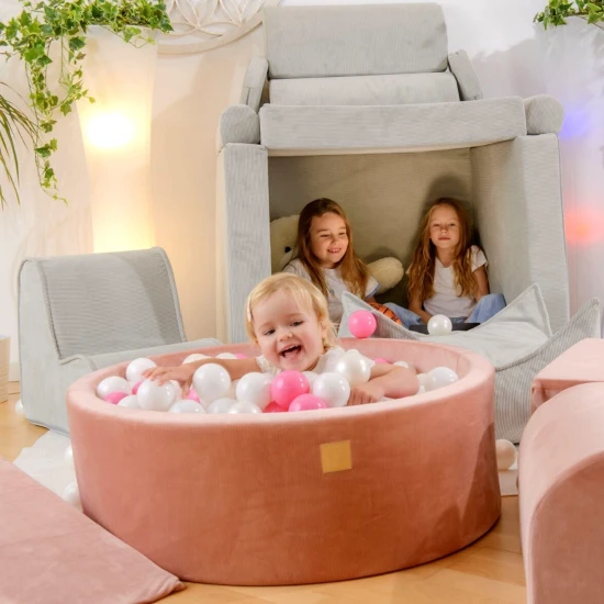 Okrúhly suchý bazén s loptičkami 90 cm Velvet – MeowBaby