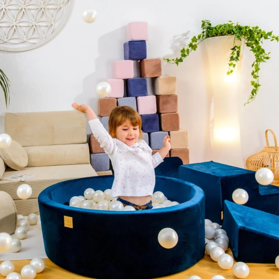 Okrúhly suchý bazén s loptičkami 90 cm Velvet – MeowBaby