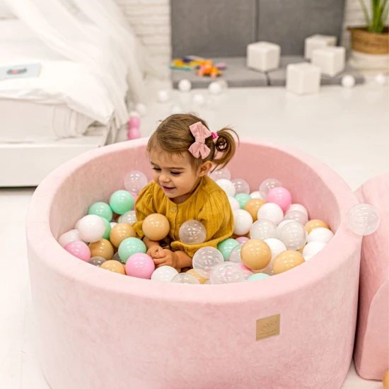 Okrúhly suchý bazén s loptičkami 90 cm Velvet – MeowBaby
