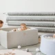 Štvorcový suchý bazén s loptičkami 90×90 cm Cotton – MeowBaby