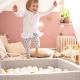 Štvorcový suchý bazén s loptičkami 90×90 cm Cotton – MeowBaby