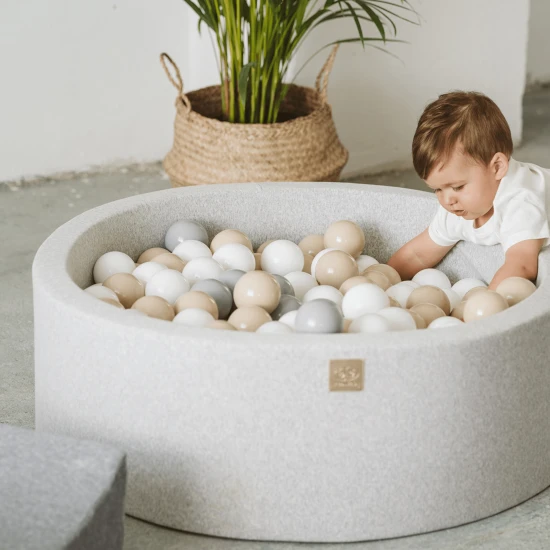 Veľký suchý bazén s loptičkami 120 cm Cotton – MeowBaby MEOS321W