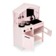 Drevená kuchynka pre deti s rúrou, platňami a mikrovlnkou – MeowBaby MWOKN049