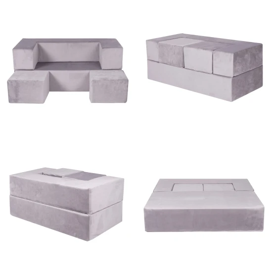 Modulárna sedačka pre deti Cube Velvet – MeowBaby SDST02