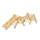 Drevený Montessori set 3v1 – rebrík, šmykľavka a lezecká stena – MeowBaby ZZWDA001