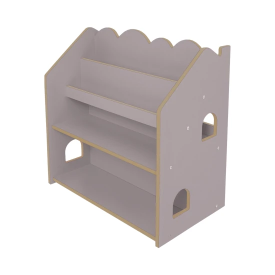 Montessori knižnica v tvare domčeka z MDF – MeowBaby MWORK048