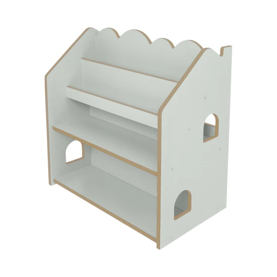 Montessori knižnica v tvare domčeka z MDF – MeowBaby MWORK048