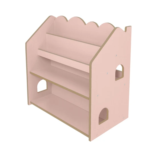 Montessori knižnica v tvare domčeka z MDF – MeowBaby MWORK048