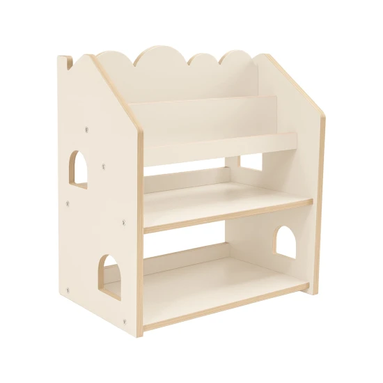 Montessori knižnica v tvare domčeka z MDF – MeowBaby MWORK048