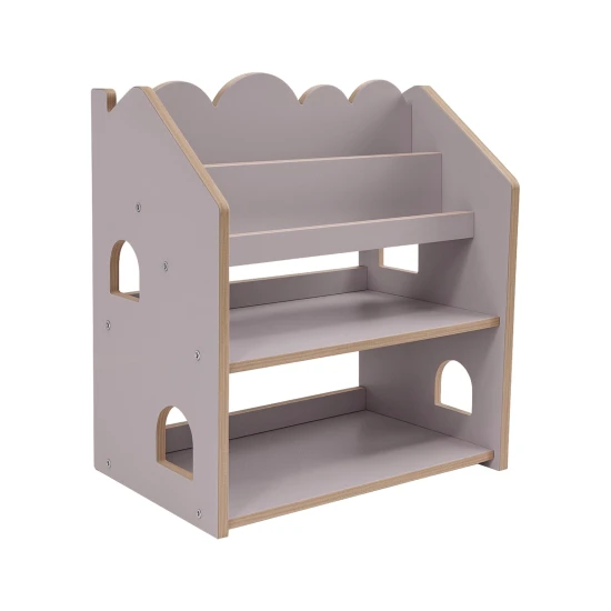 Montessori knižnica v tvare domčeka z MDF – MeowBaby MWORK048