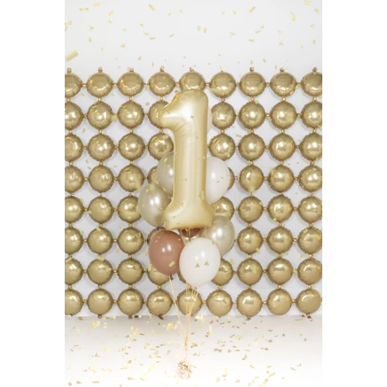 Elegantný balón na 1. narodeniny – v hlavnej úlohe zlatá